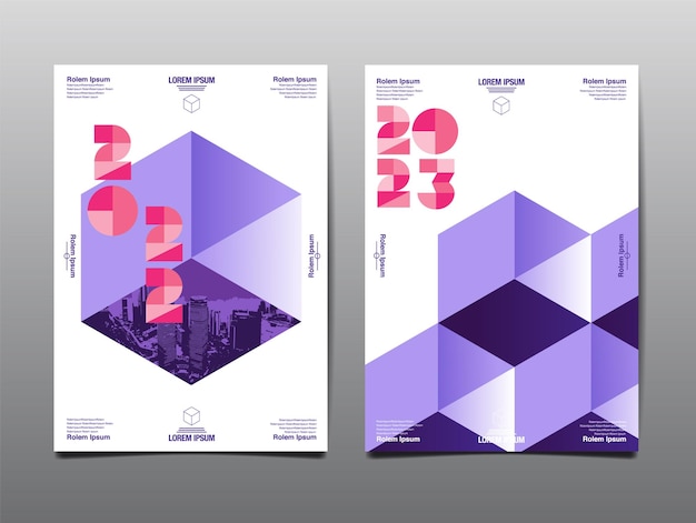 Annual report 2022,2023 , template layout design, geometric flat design