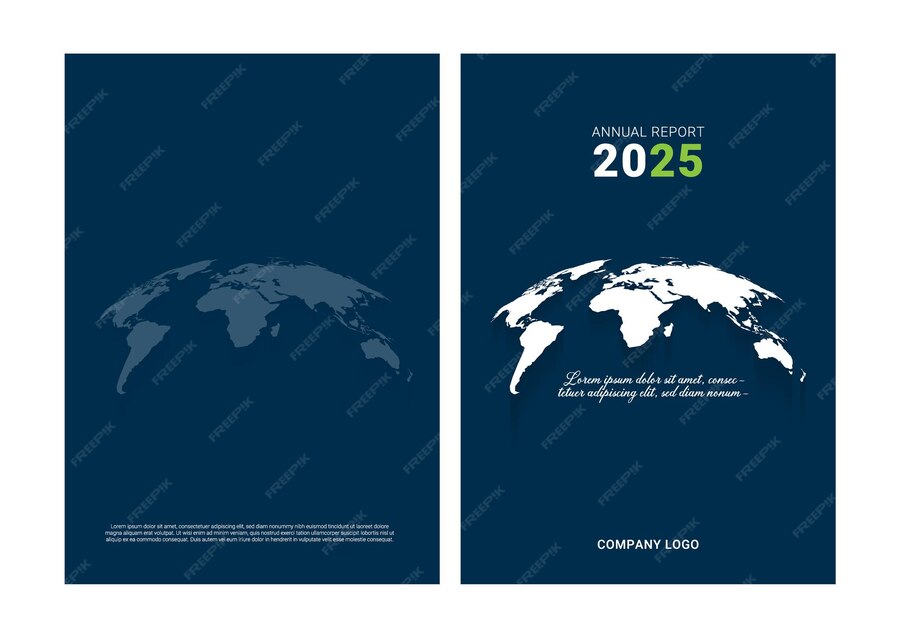 Premium Vector Annual report 2025 cover design