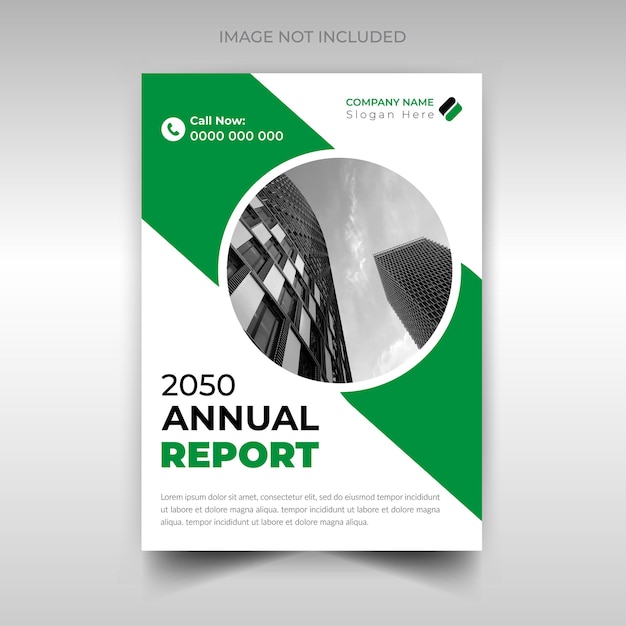 Annual report abstract colorful geometric circle shape design template