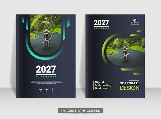 Annual report book cover layout design flyer brochure A4 size design template