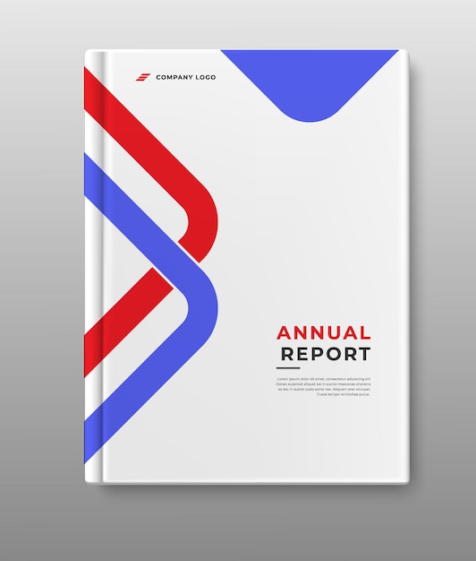 Annual report book cover template design