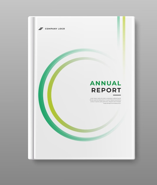 Annual report book cover template design