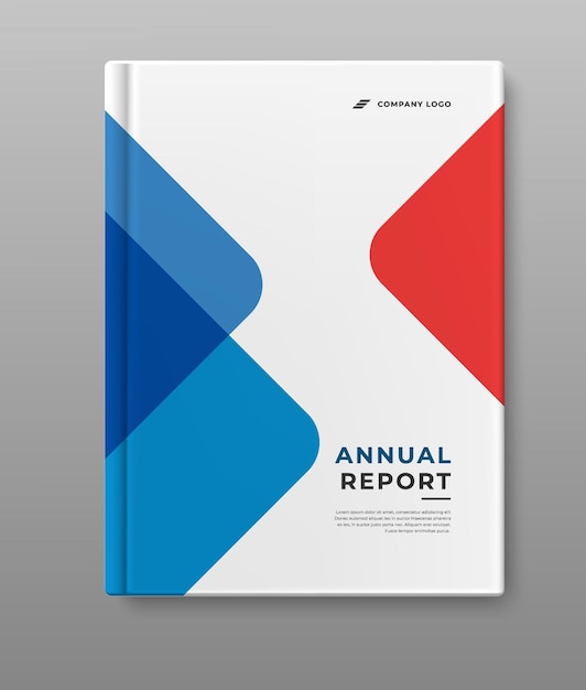 Annual report book cover template design