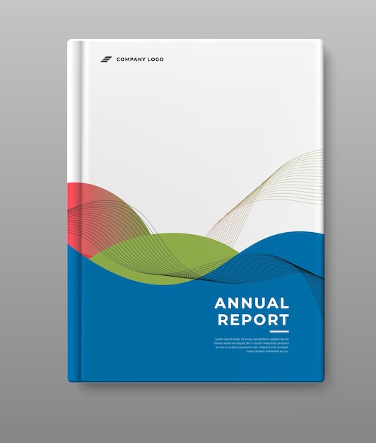 Annual report book cover template design