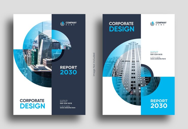 Vector annual report brochure flyer design leaflet presentation book cover business magazine template eps