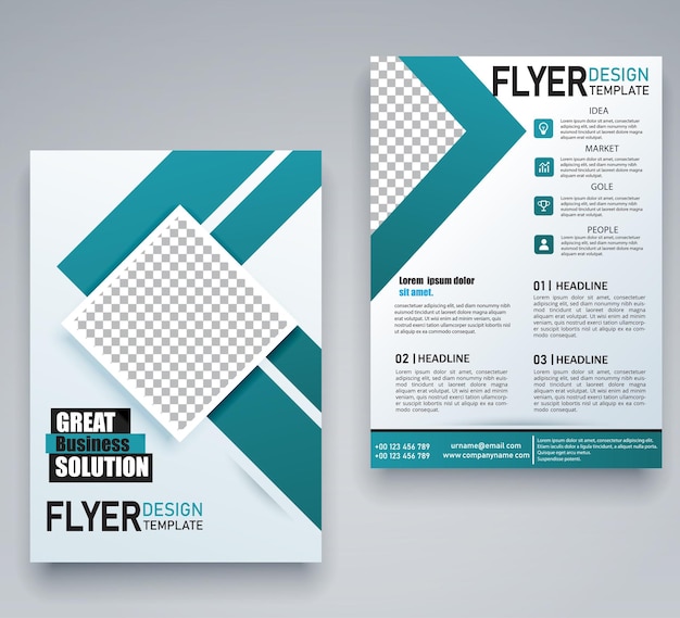 Annual report brochure flyer design template