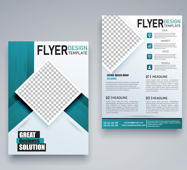 Annual report brochure flyer design template