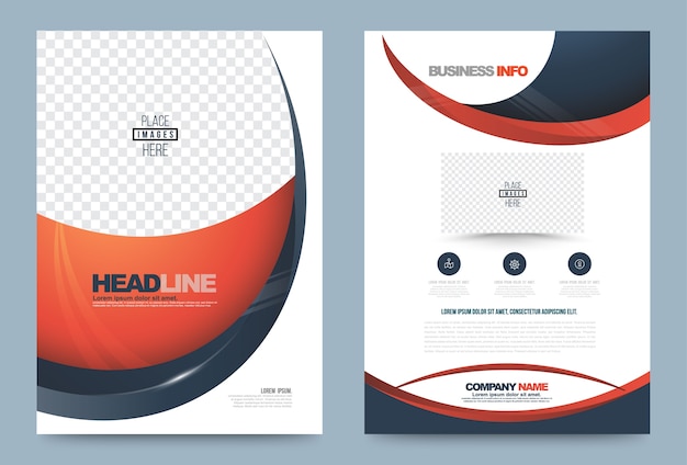 Annual report brochure flyer design template  