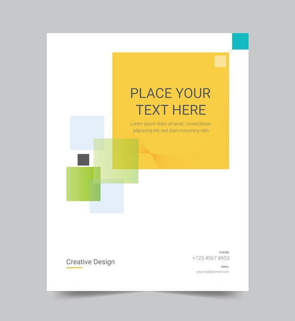 Vector annual report and business catalog cover design template