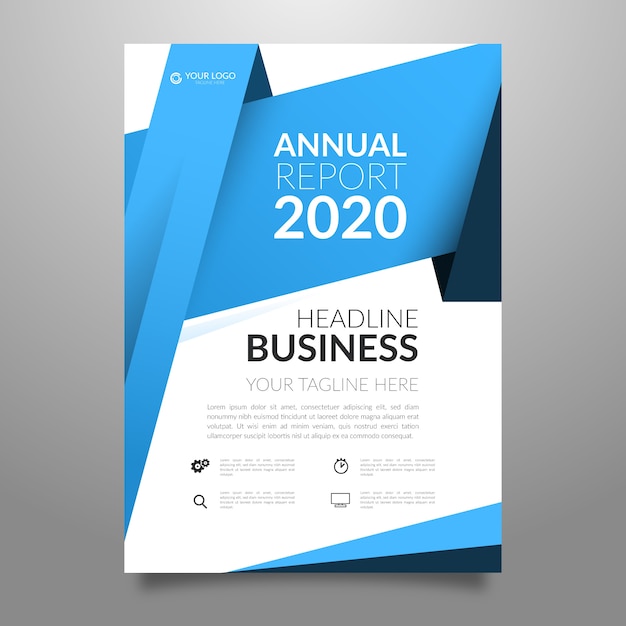 Vector annual report business flyer