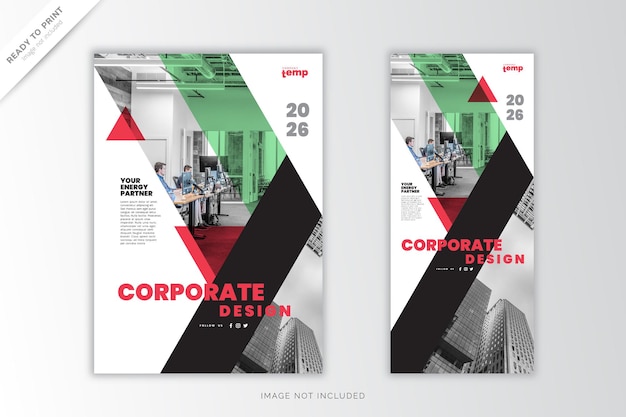 Vettore relazione annuale corporate, design creativo