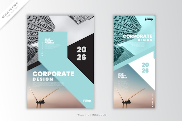 Vettore relazione annuale corporate, design creativo