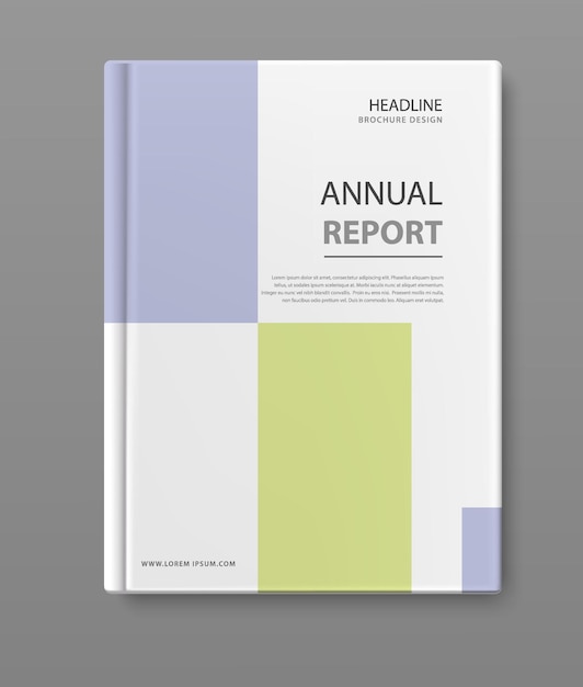 Vector annual report cover book template design