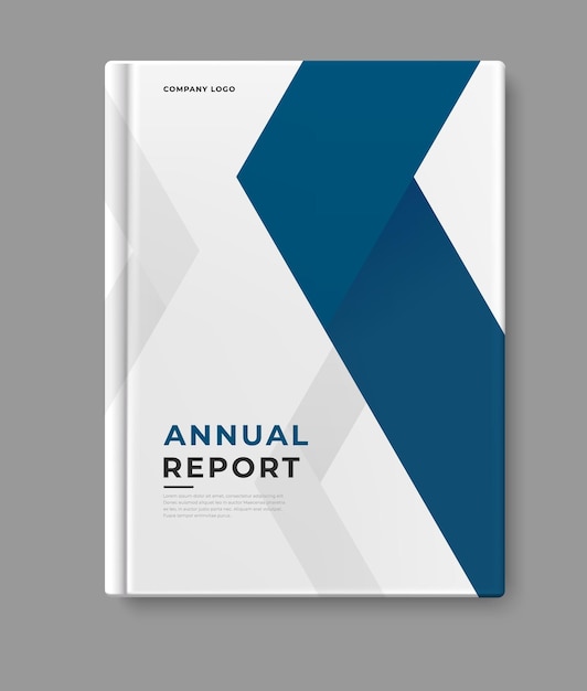 Vettore progettazione del modello del libro di copertina del rapporto annuale
