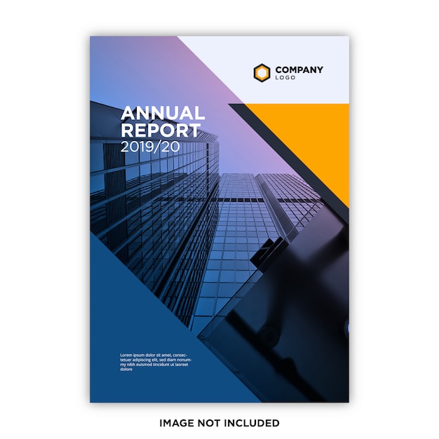 Annual report cover concept template