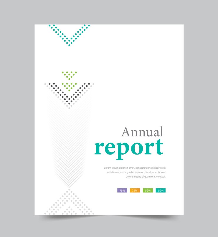 Vector annual report cover design template
