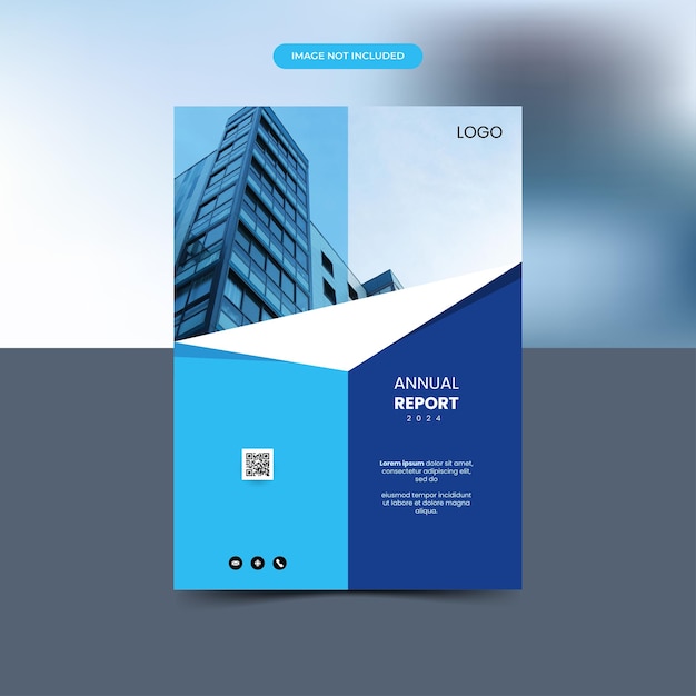 Vector annual report cover design template