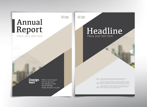 Vector annual report cover pages