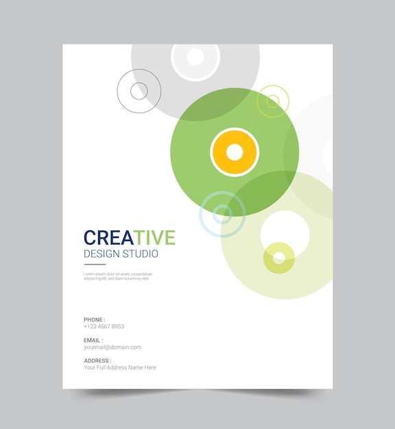 Annual report cover template layout design
