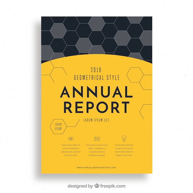 Vector annual report cover template