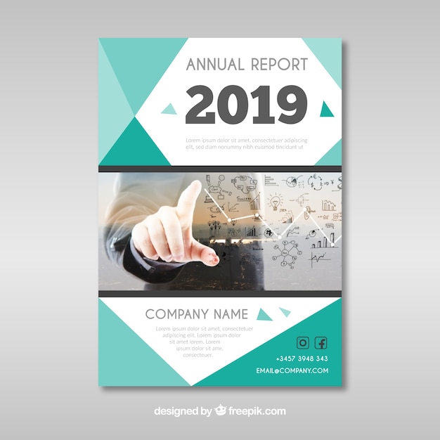 Vector annual report cover template