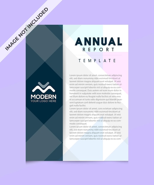 Vector annual report design template