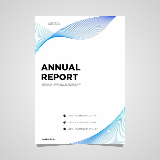 Vector annual report design template