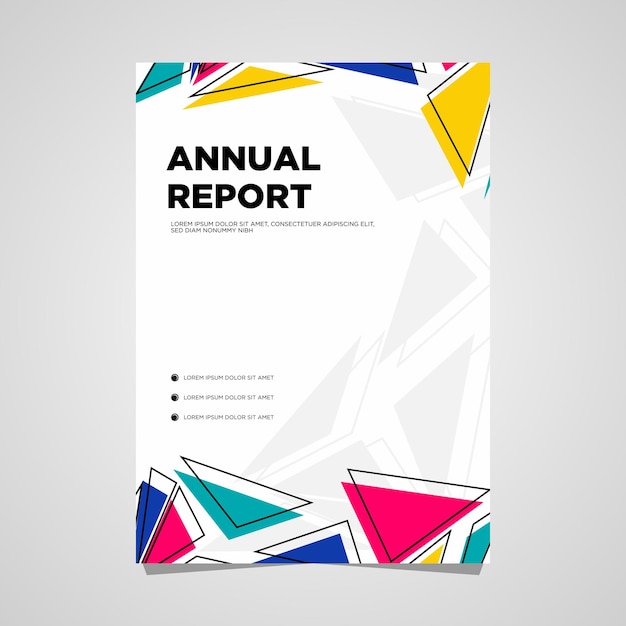 Vector annual report design template