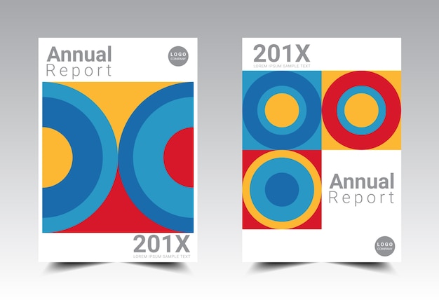 Formato del modello di layout del rapporto annuale formato a4.