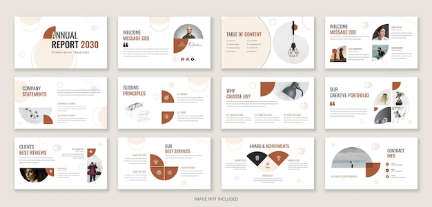 Annual Report Presentation template Used for modern Presentations company profiles