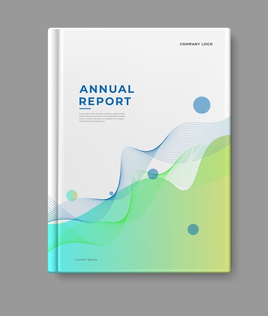 Vector annual report template cover design