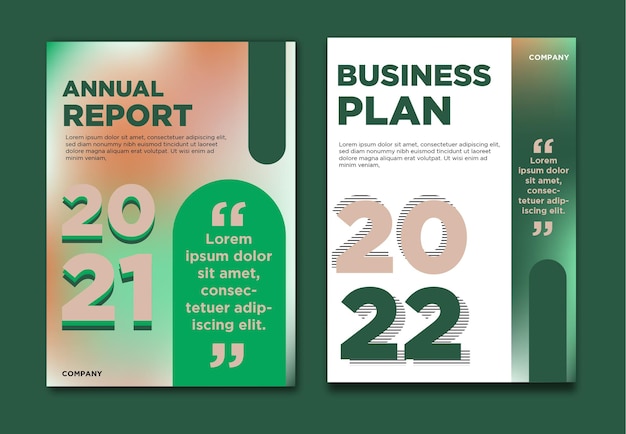 Vector annual report template.