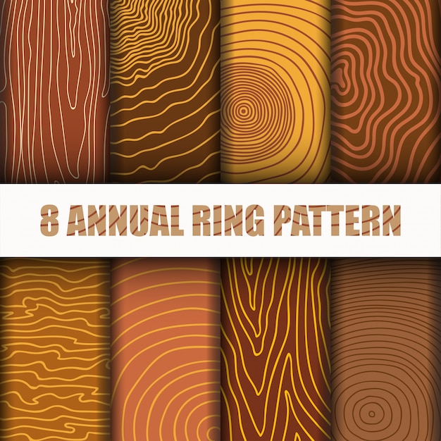 Vector annual ring pattern set collection