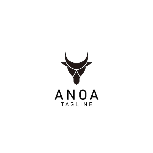 Шаблон дизайна векторной иконки геометрического логотипа Anoa