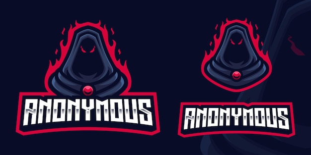 Anoniem gaming mascot-logo voor esports streamer en community