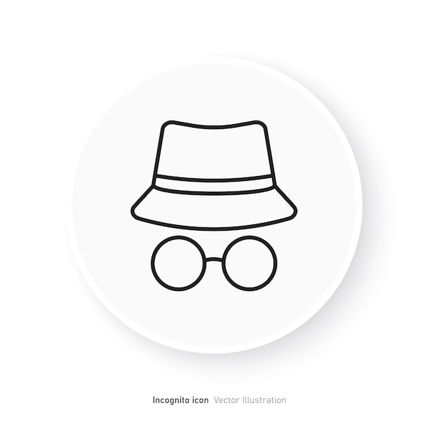 Anoniem icoonontwerp incognito symbool vector illustratie