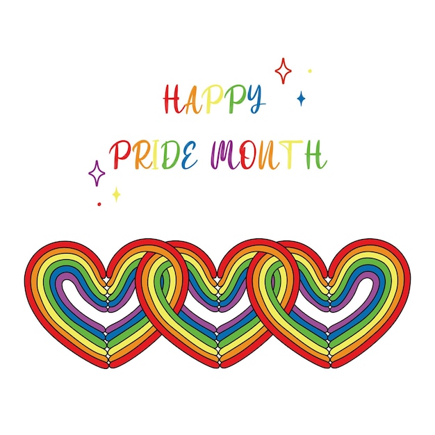 Ansichtkaart voor trotsmaand LGBTQ-gemeenschapssymbool Boomharten
