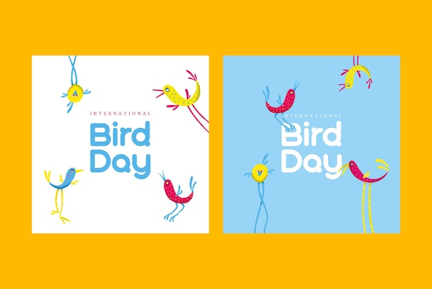Ansichtkaarten voor de Internationale Dag van de Vogels