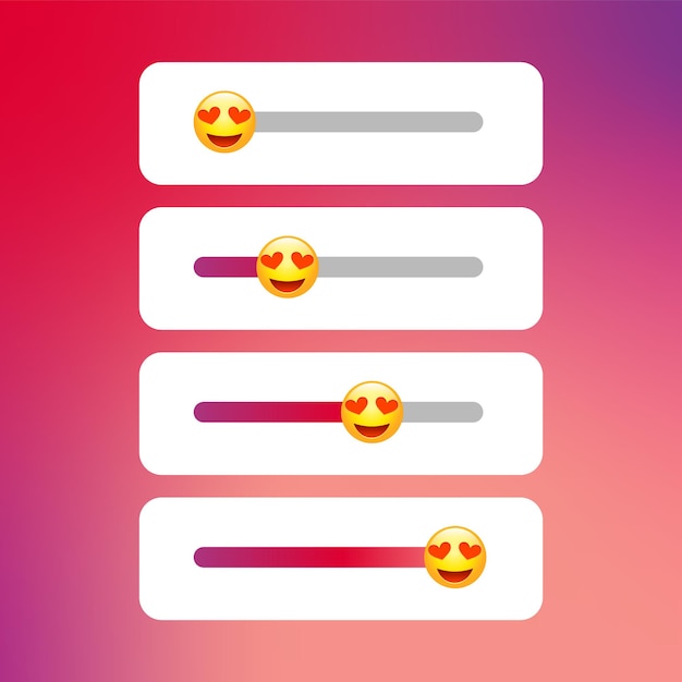 Answer slider stories emoji poll template story ui app concept