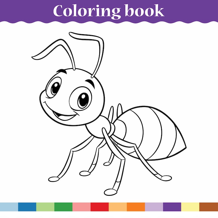 वेक्टर ant coloring book gor kids