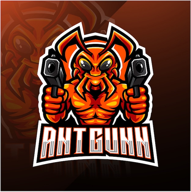 Ant gunner esport mascot logo