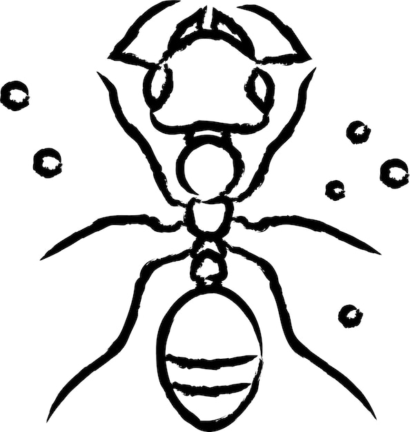 Ant hand drawn vector illustration