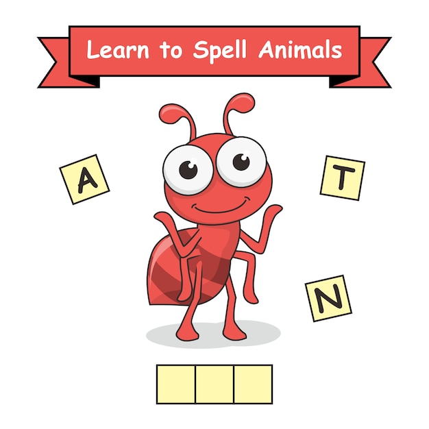 Ant learn to spell animals