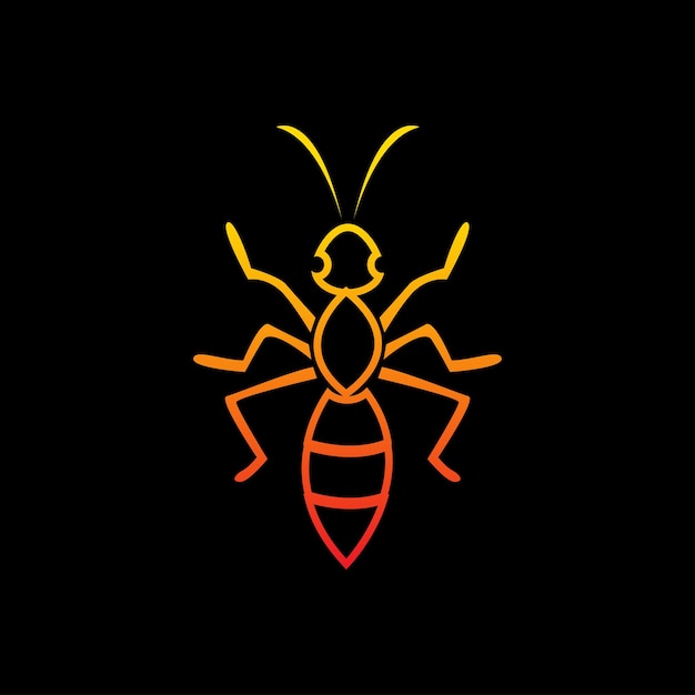 Ant logo gradazione giallo arancio