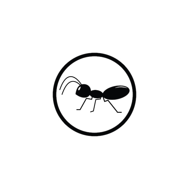 Disegno dell'illustrazione vettoriale del modello di logo della formica