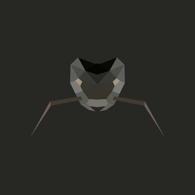 Vector the ant polygon illustration