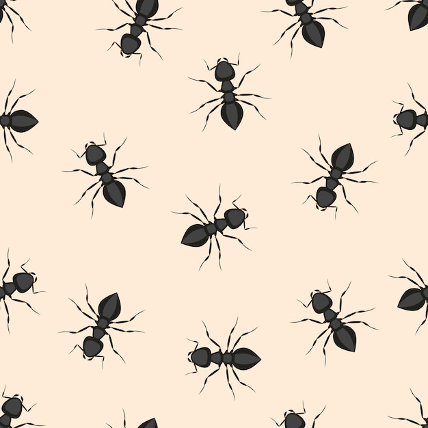 Vector ant seamless pattern vector illustration