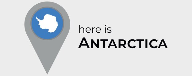 Antarctica map marker icon here is antarctica vector illustration