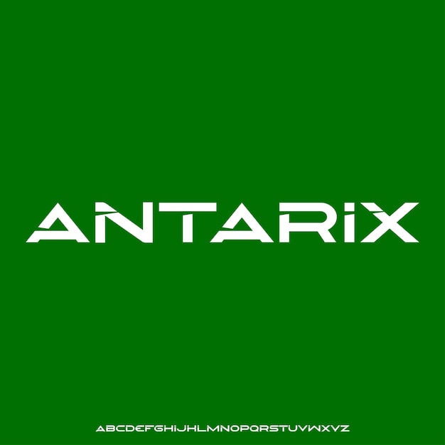 ANTARIX FUTURISTIC MODERN FUTURISTIC FONT ALFABET VECTOR SET (Vector SET) is een lettertype dat wordt gebruikt voor het schrijven van teksten.