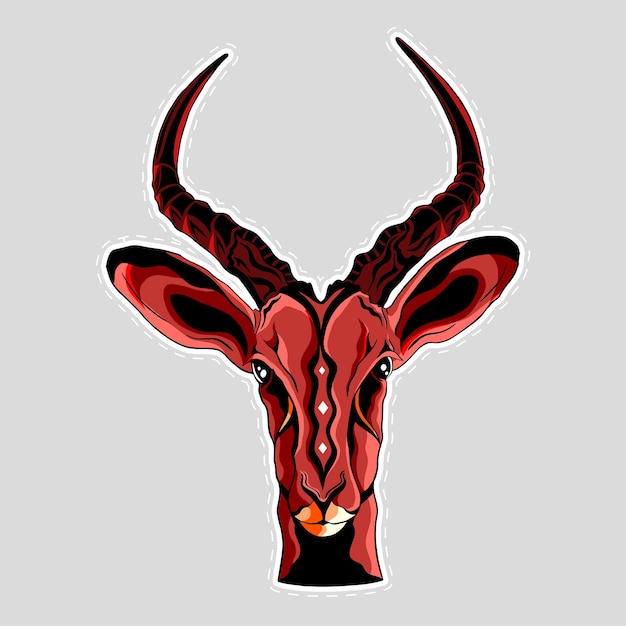 Antelope Head illustration art vector